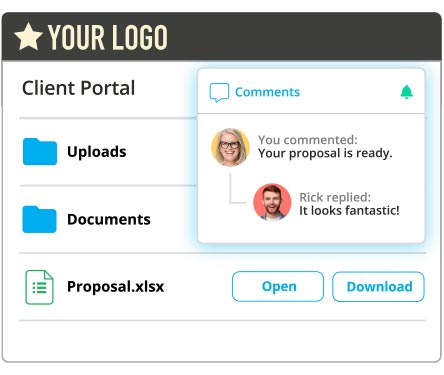 Client file portal for financial advisors