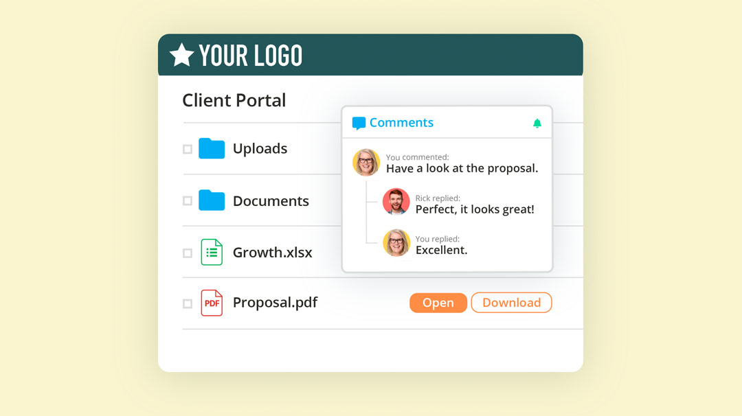 Sync client file portal