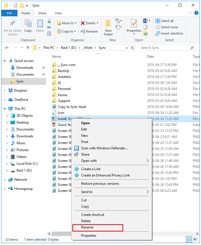 Windows Rename Sync Com Help Desk