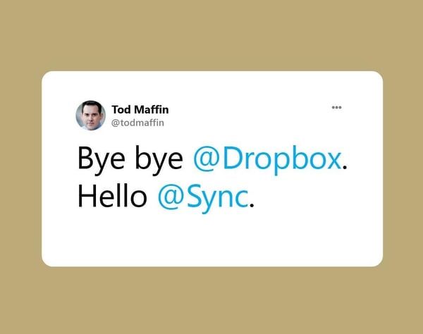 User makes the switch to the secure Dropbox alternative