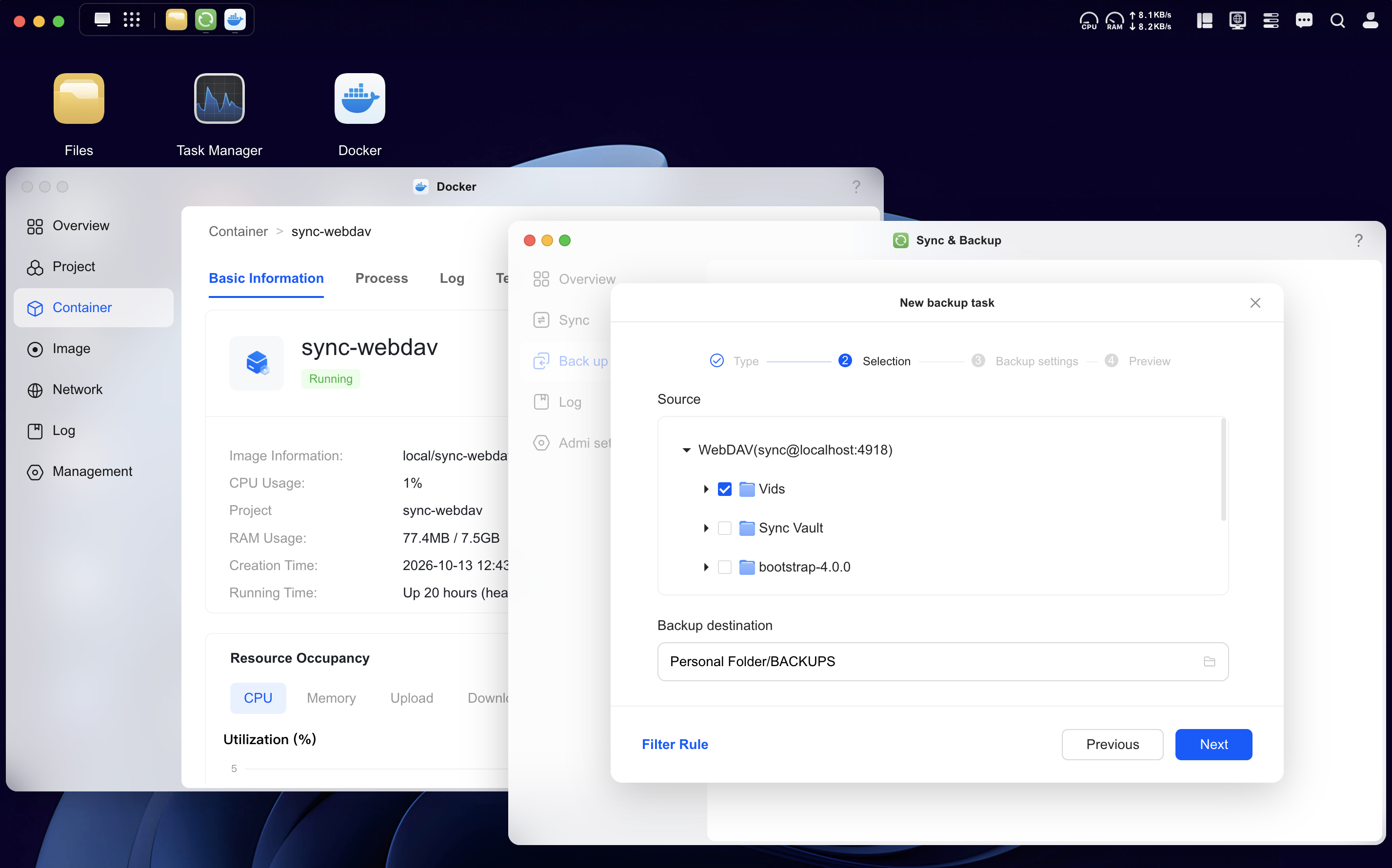 sync-docker-linux-nas